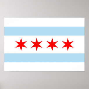 Chicago Flag Print