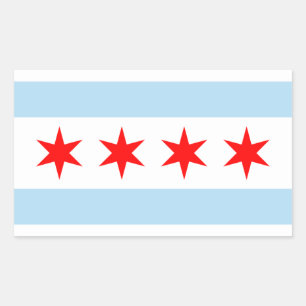 Chicago Flag Rectangular Sticker