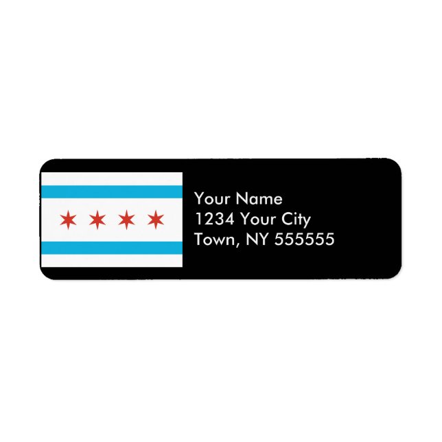 Chicago Flag Return Address Label (Front)