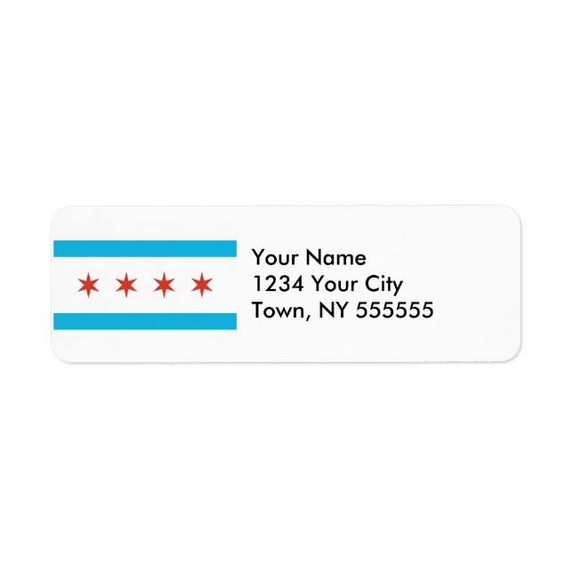 Chicago Flag Return Address Label (Front)
