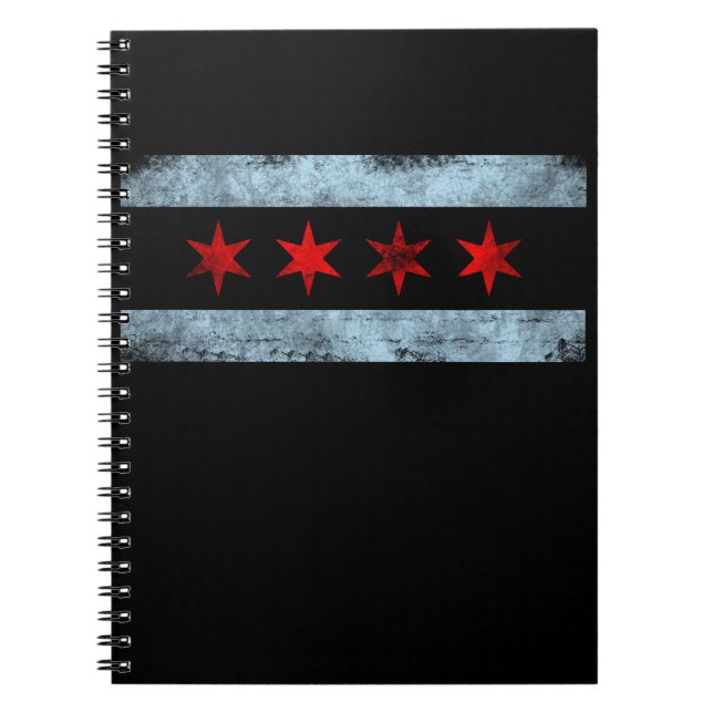 Chicago Flag Skyline Apparel Notebook (Front)