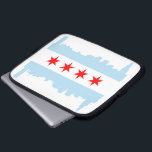 Chicago Flag Skyline Laptop Sleeve<br><div class="desc">Chicago Flag Skyline Laptop Sleeve</div>