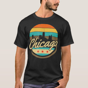 Chicago Flag Tshirt Skyline Vintage Illinois USA S
