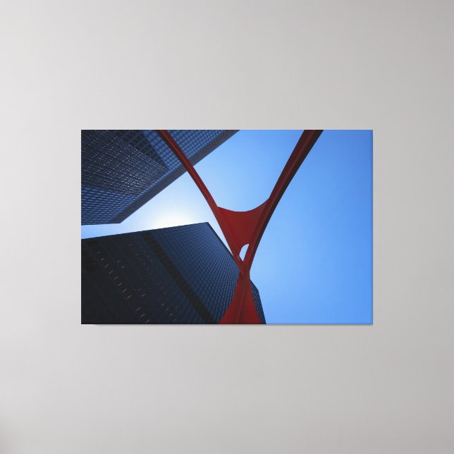 Chicago Flamingo Canvas Print (Front)