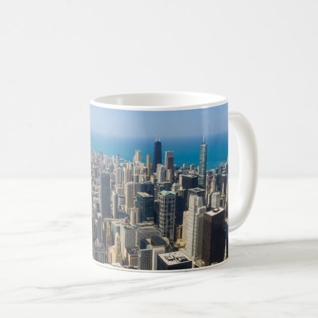 Chicago From Above Coffee Mug (Front Right)
