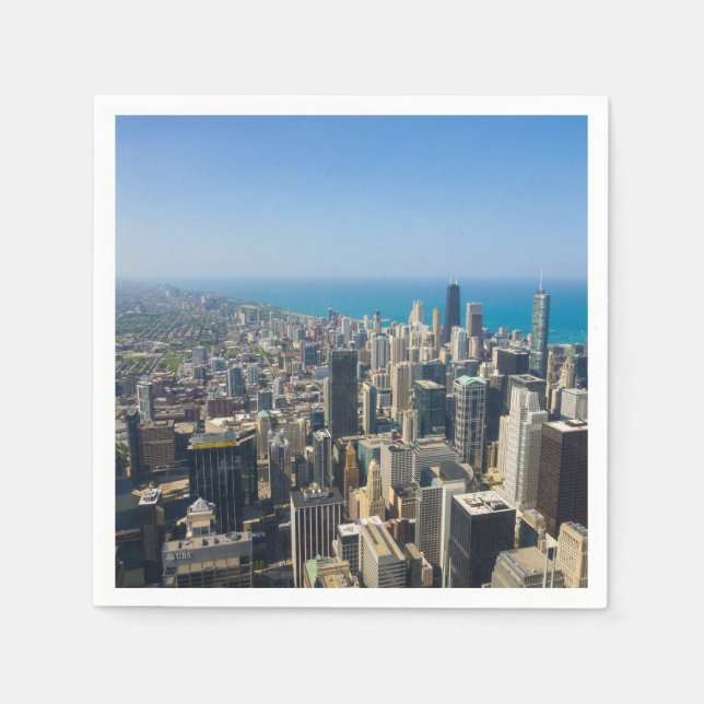 Chicago From Above Napkin (Front)