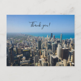 Chicago From Above Thank You Postcard
