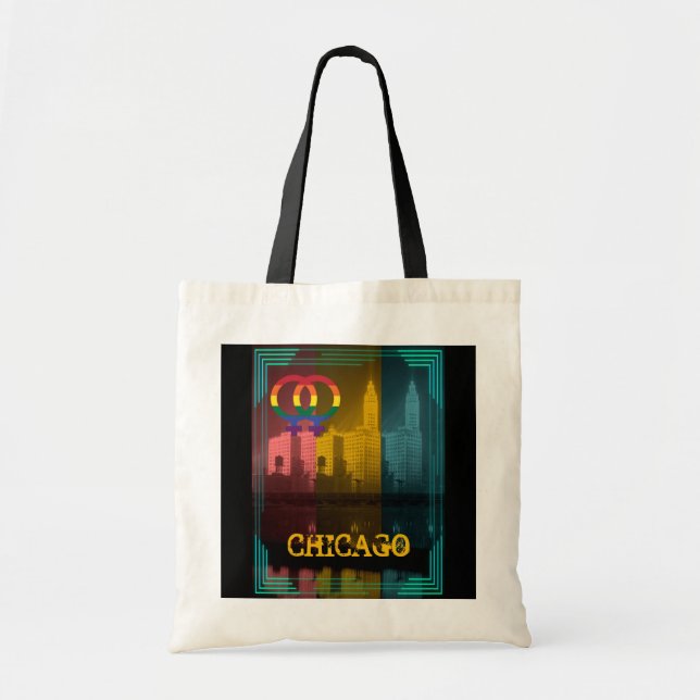 Chicago Gay Lesbian Interest Wrigley Bldg 1930's Tote Bag (Front)