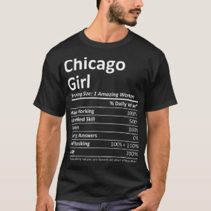 CHICAGO GIRL IL ILLINOIS Funny City Home Roots USA T-Shirt