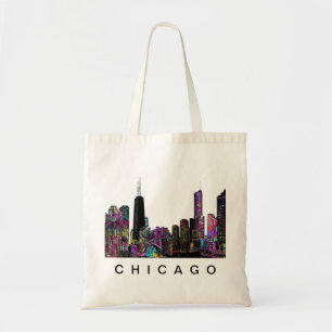 Chicago Graffiti Skyline Tote Bag