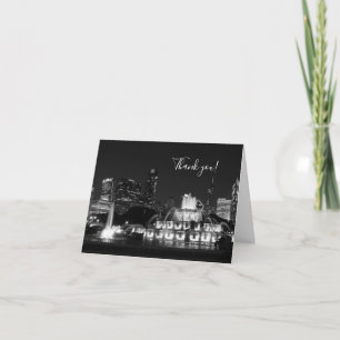 Chicago Grant Park Grayscale Thank You Card