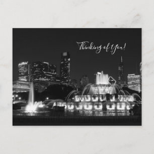 Chicago Grant Park Grayscale Thinking Of You Postcard