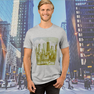 Chicago Green Graphic T-Shirt Tri-Blend Shirt