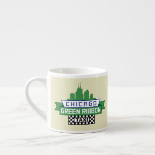 Chicago Green Ribbon Taxi Logo - Fan Art Espresso Cup
