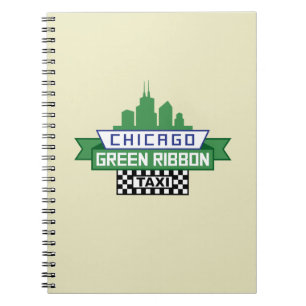 Chicago Green Ribbon Taxi Logo - Fan Art Notebook