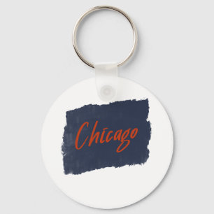 Chicago Handwritten Typography Key Ring