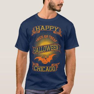 Chicago Happy Halloween Vintage Style T-Shirt