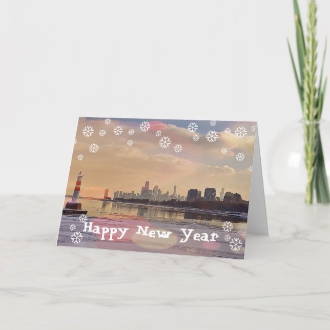CHICAGO HAPPY NEW YEAR HOLIDAY CARD (Front)