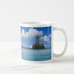 Chicago Harbour Lighthouse Painterly Coffee Mug