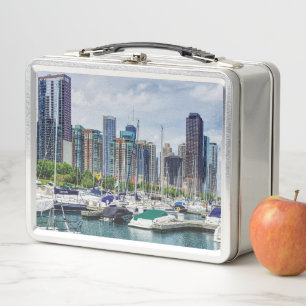 Chicago Harbour Metal Lunch Box