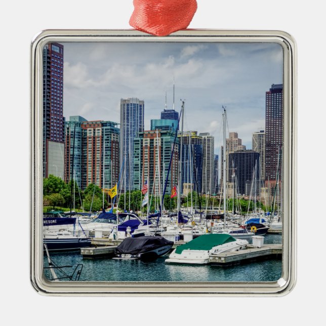 Chicago Harbour Metal Ornament (Front)