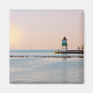 Chicago Harbour Southeast Lighthouse Magnet