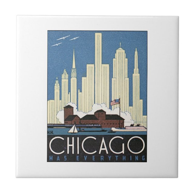 Chicago Has Everything Ceramic Tile (Front)
