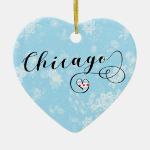 Chicago Heart, Christmas Tree Ornament