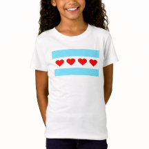 Chicago Heart Flag Child T-Shirt
