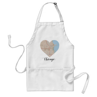 Chicago Heart Map Standard Apron