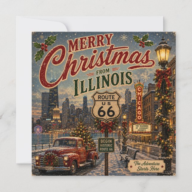 Chicago Holiday Greetings Route 66 (Front)