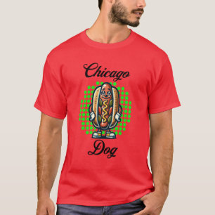 Chicago Hot dog Retro Pop Art T-Shirt