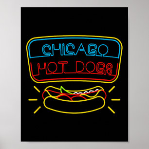 Chicago Hot Dogs And Bbq Condiments  Poster