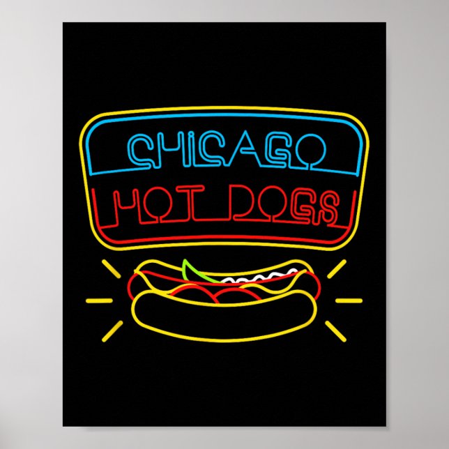 Chicago Hot Dogs And Bbq Condiments  Poster (Front)