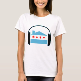 Chicago House Flag Headphones T-Shirt