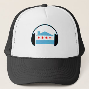 Chicago House Flag Headphones Trucker Hat