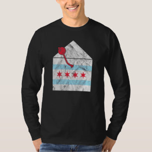 Chicago House Music - Dj Turntable Flag Edm T-Shirt