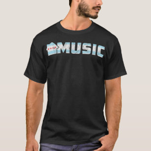 Chicago House Music  EDM Lover Stylish Flag Rave D T-Shirt