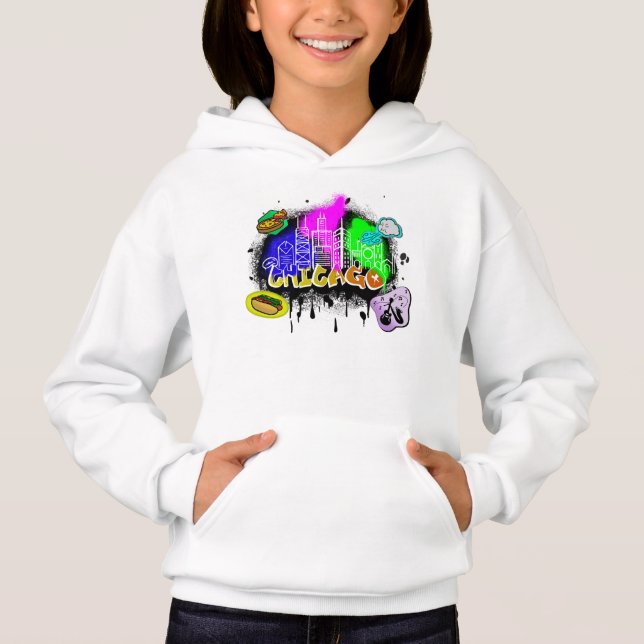 Chicago Iconic Cartoon T-Shirt (Front)