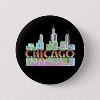 Chicago IL 6 Cm Round Badge