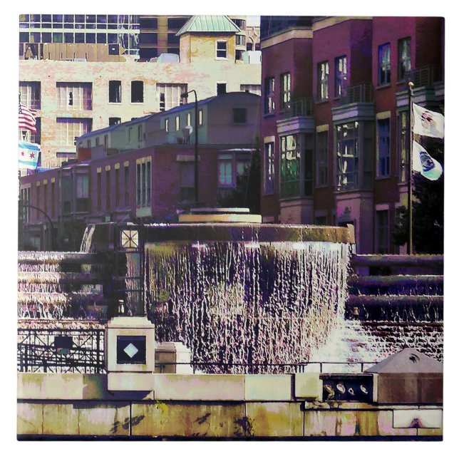 Chicago IL - Centennial Fountain Ceramic Tile (Front)