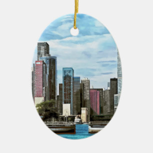Chicago IL - Chicago Harbour Lock Ceramic Tree Decoration