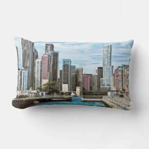 Chicago IL - Chicago Harbour Lock Lumbar Cushion