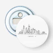 Chicago IL Cityscape Illustration