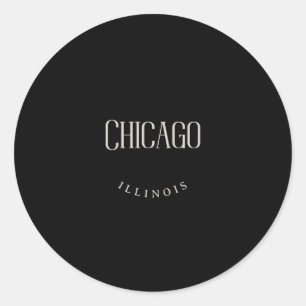 Chicago IL Classic Round Sticker