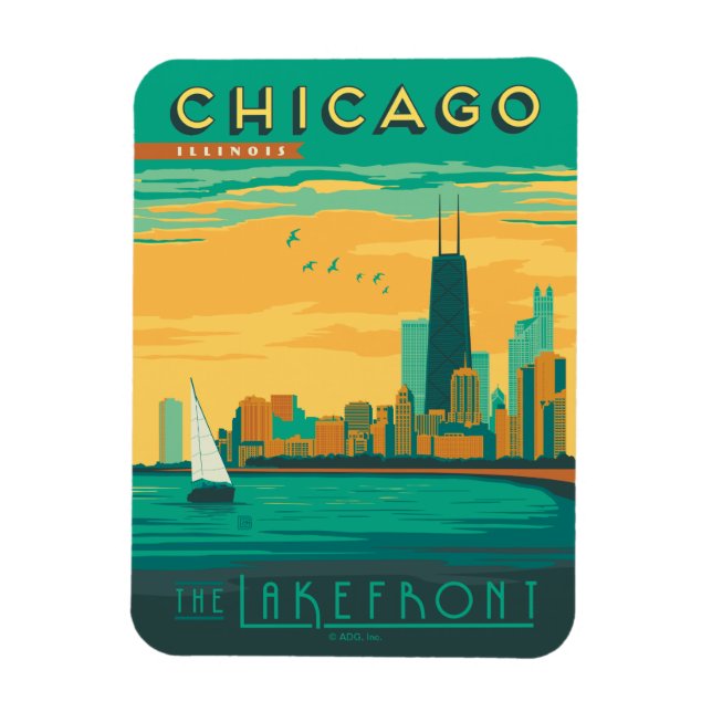 Chicago, IL - Enjoy the Lakefront Magnet (Vertical)