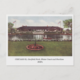 Chicago IL, Garfield Park, Water Court 1910s view Postcard