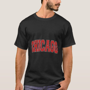 Chicago Il Illinois Varsity Style Usa Vintage Spor T-Shirt