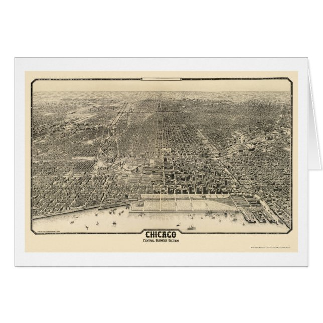 Chicago, IL Panoramic Map - 1916 (Front Horizontal)