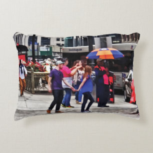 Chicago IL - Rainy Day on E Wacker Drive Decorative Cushion